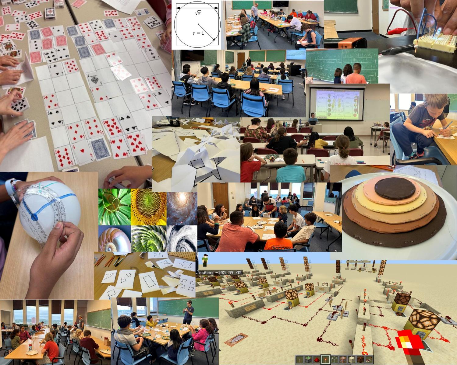OU Math Circle activities collage